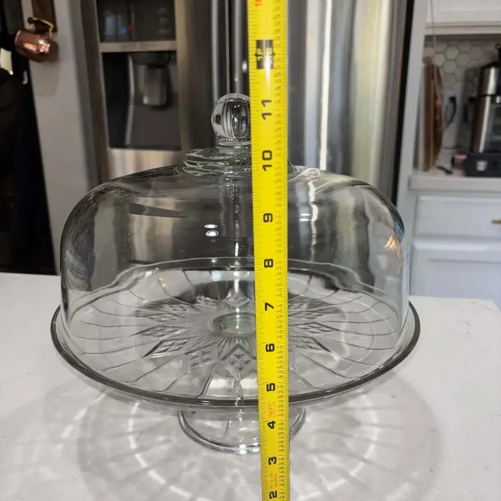Anchor Hocking Canfield Footed Cake Stand with Dome Lid